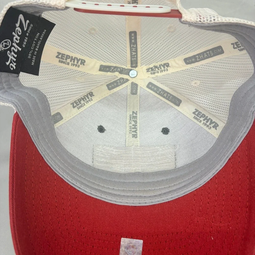 Zephyr Arkansas Razorbacks Trucker Hat Mens OSFA Red Grey Snapback Mesh Cap